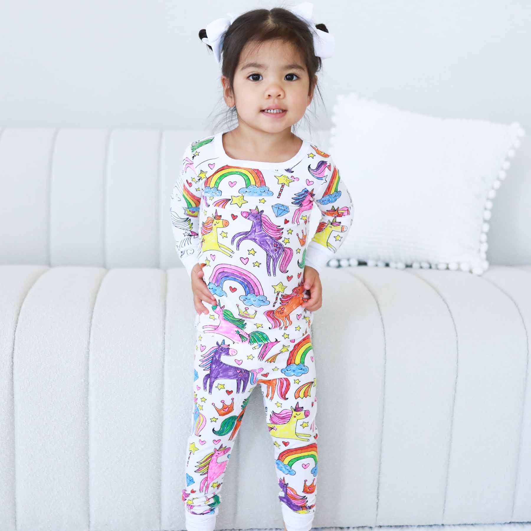 All Colorable Pajama Prints | Two Piece Set