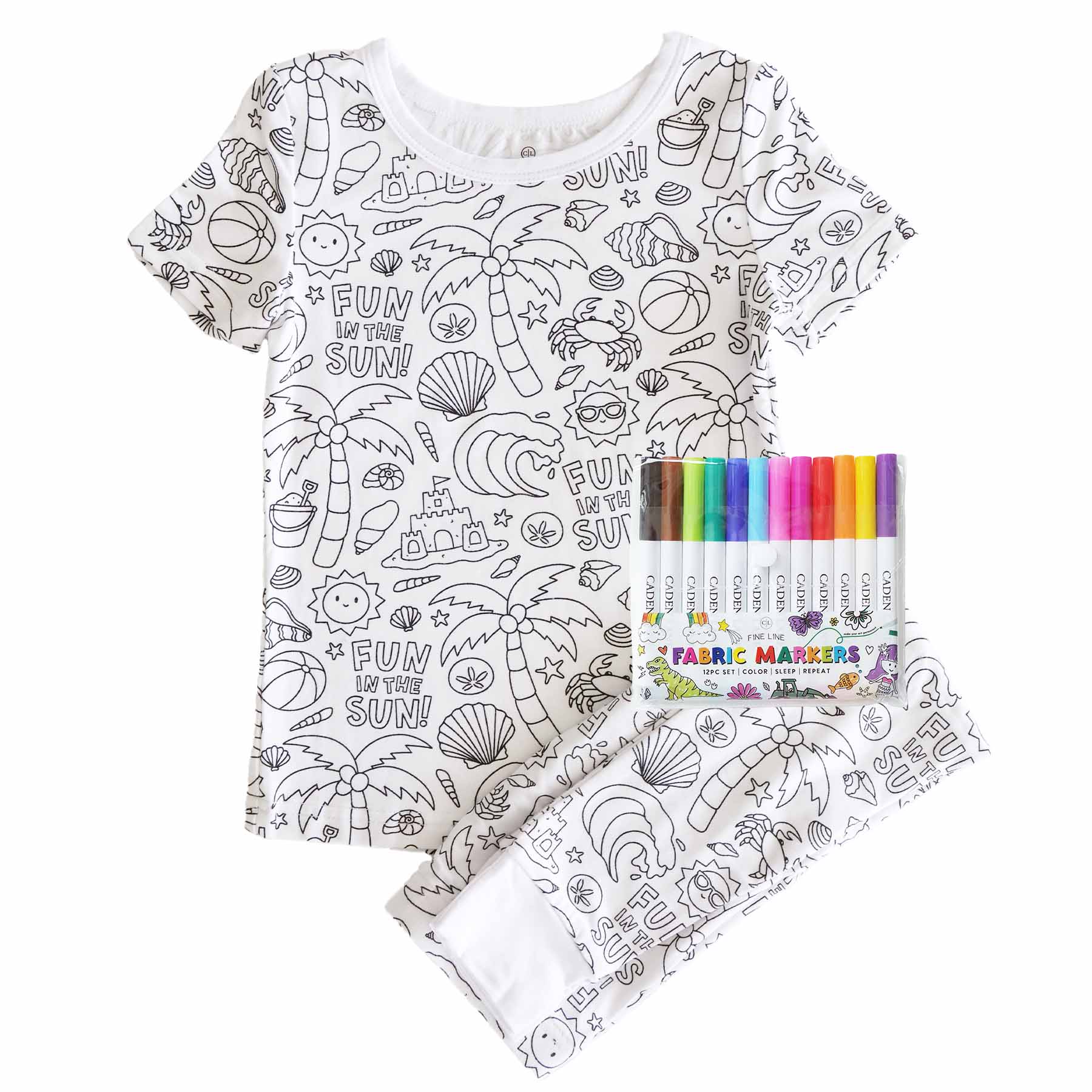 All Colorable Pajama Prints | Two Piece Set