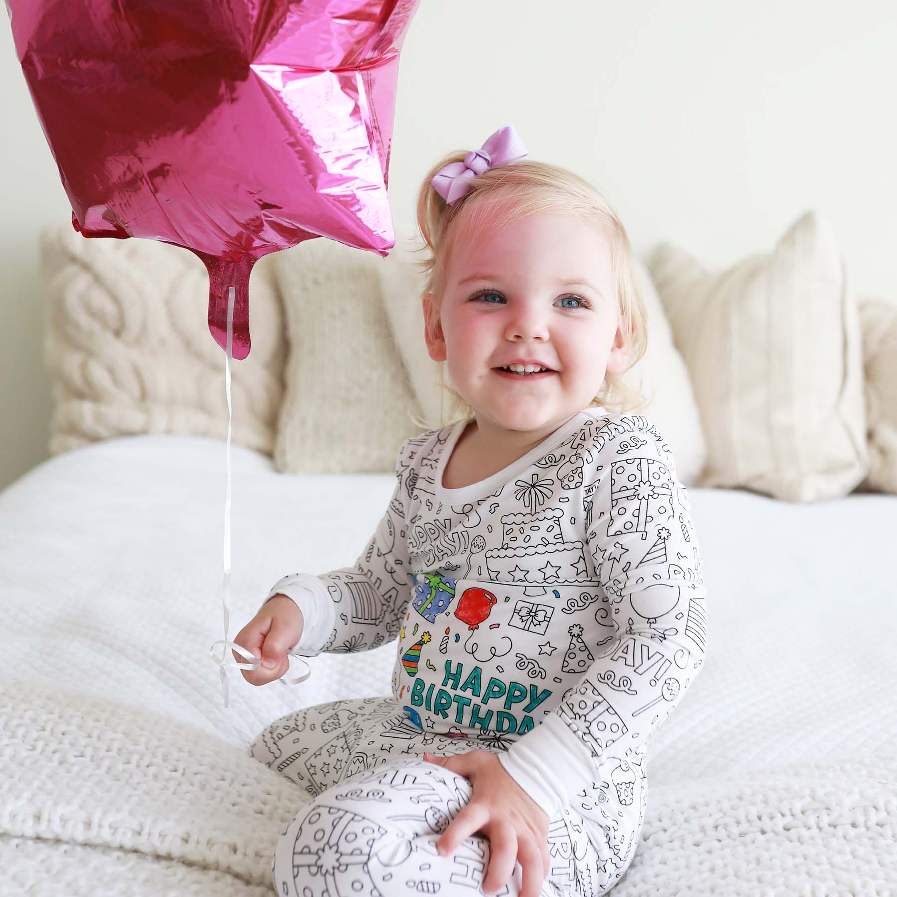 All Colorable Pajama Prints | Two Piece Set