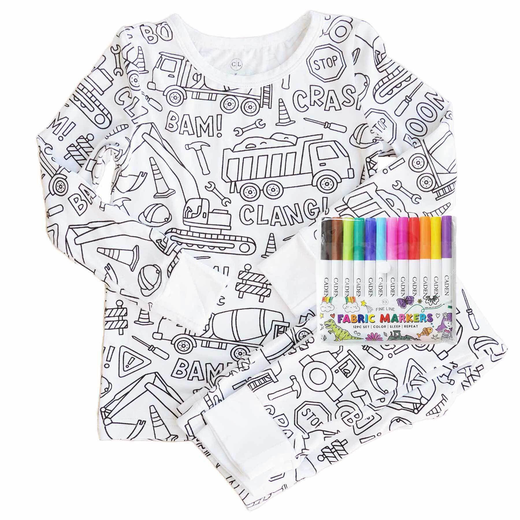All Colorable Pajama Prints | Two Piece Set