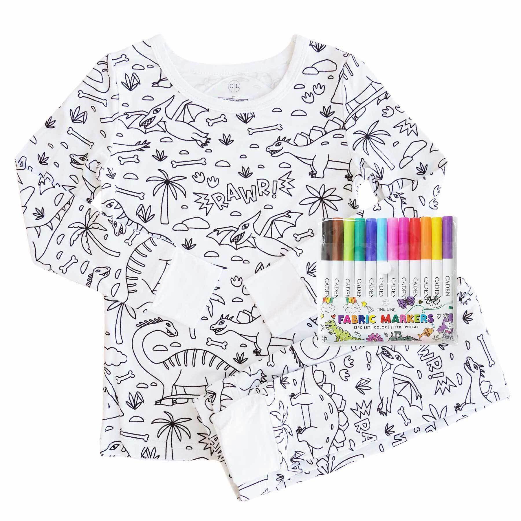 All Colorable Pajama Prints | Two Piece Set