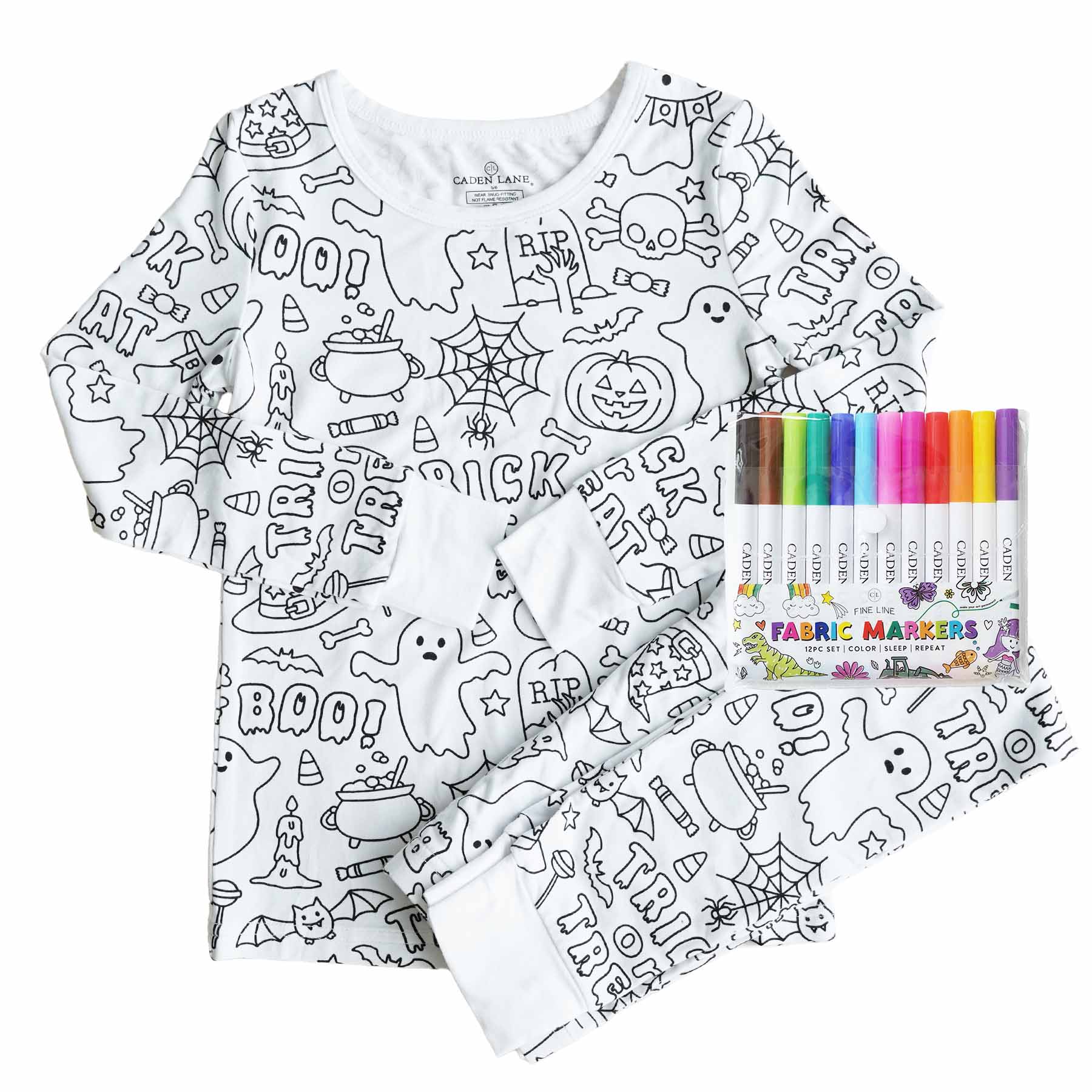 All Colorable Pajama Prints | Two Piece Set