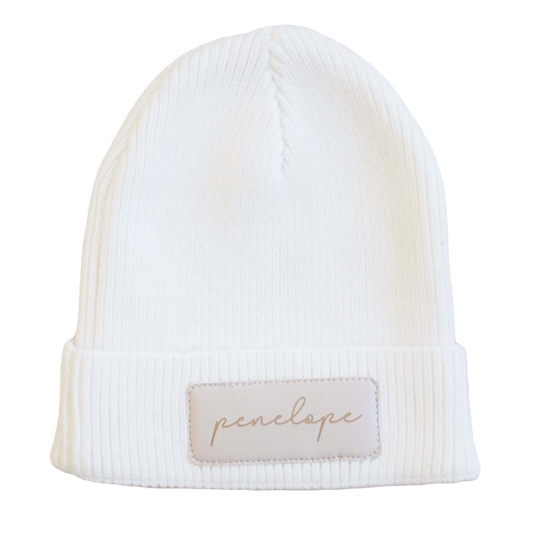 Personalisierte Lederpatch-Mütze – Der perfekte letzte Schliff für Babys Outfits!