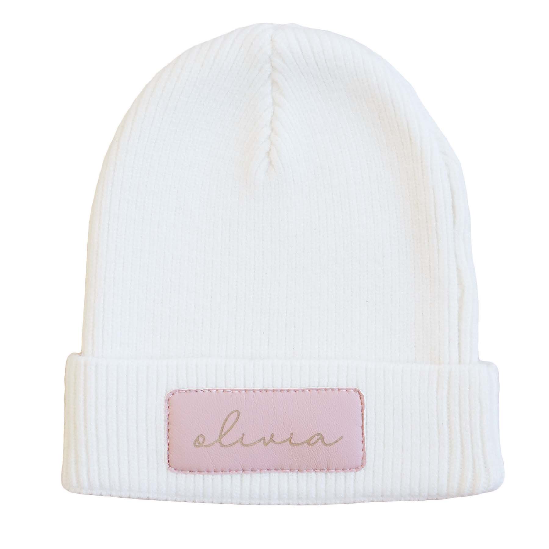 Personalisierte Lederpatch-Mütze – Der perfekte letzte Schliff für Babys Outfits!