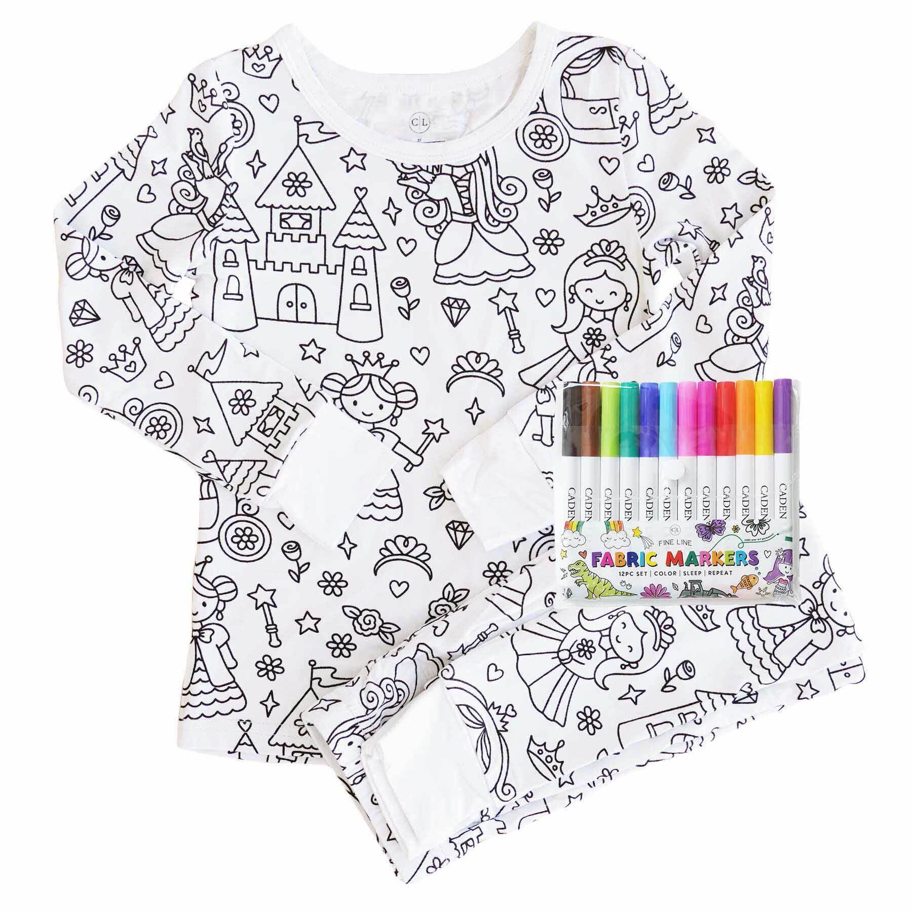 All Colorable Pajama Prints | Two Piece Set